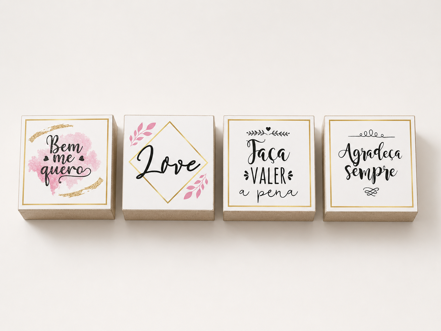 QUADRO DECORATIVO FRASES 14,7X14,7