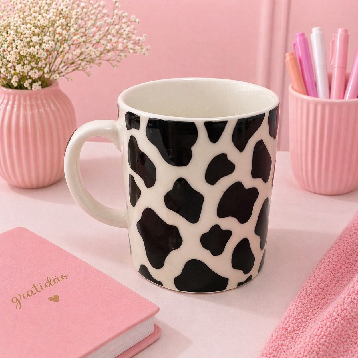 CANECA CERÂMICA 300ML MALHADA