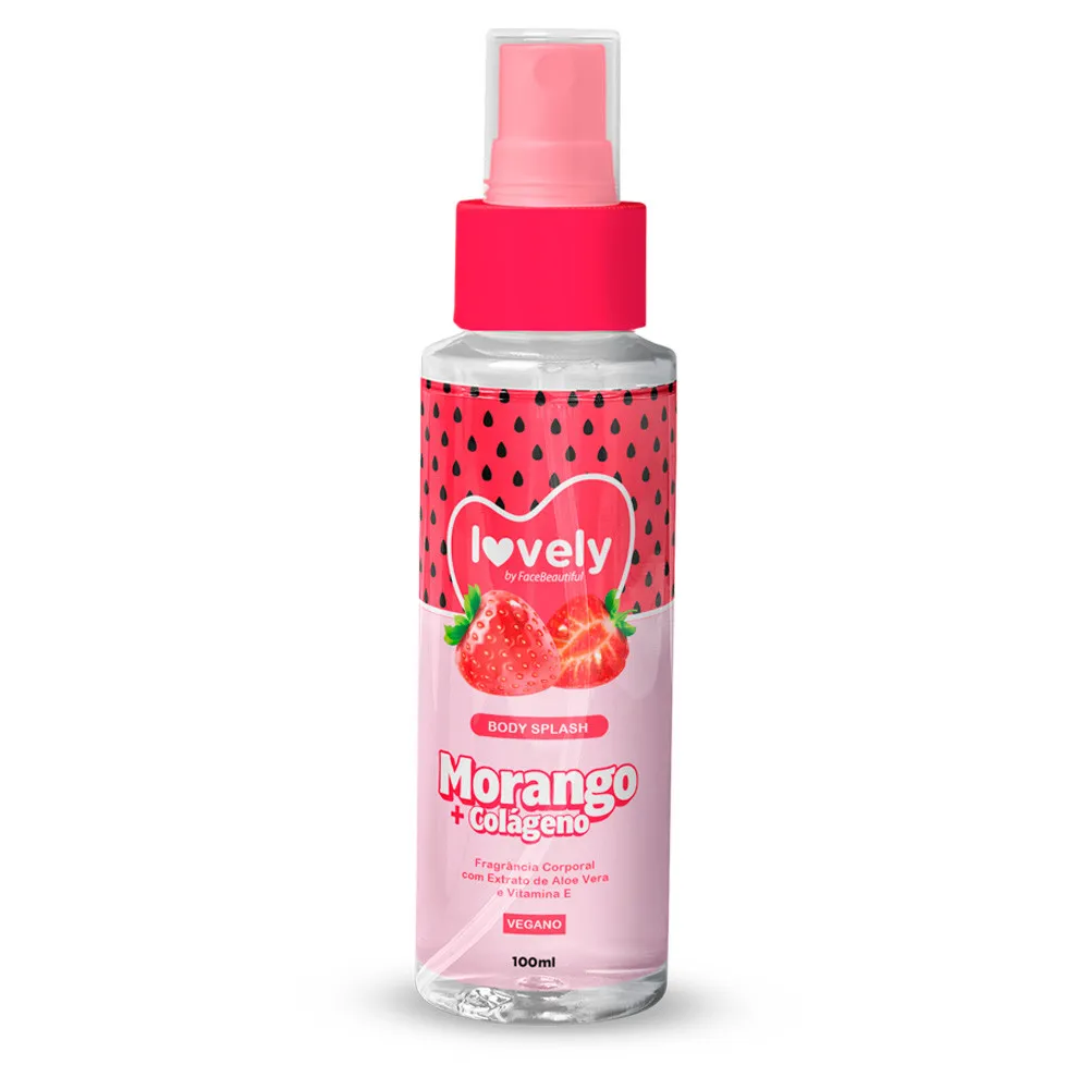BODY SPLASH 100ML LOVELY FACE BEAUTIFUL - Imagem 3