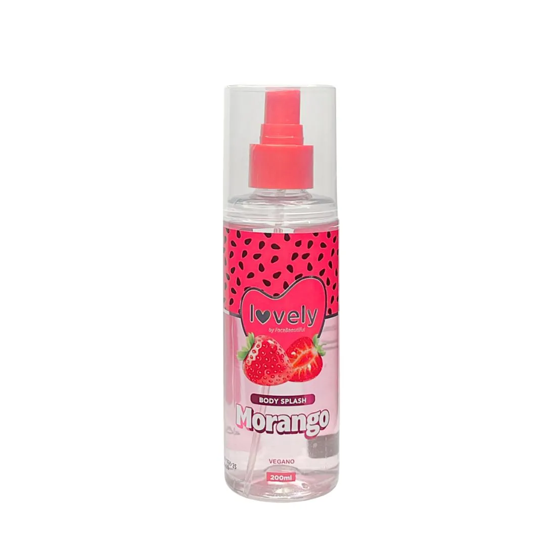 BODY SPLASH 200ML LOVELY FACE BEAUTIFUL - Imagem 3