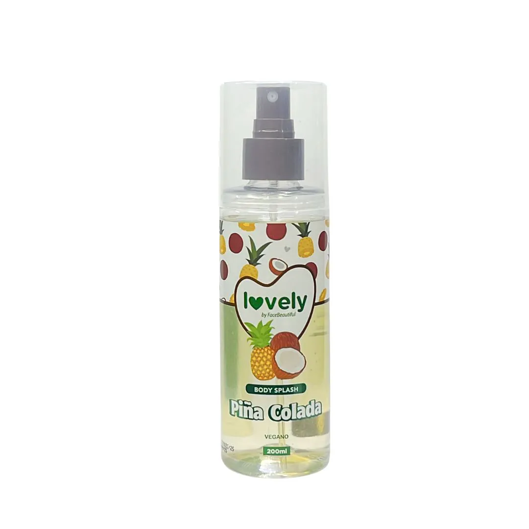 BODY SPLASH 200ML LOVELY FACE BEAUTIFUL - Imagem 4