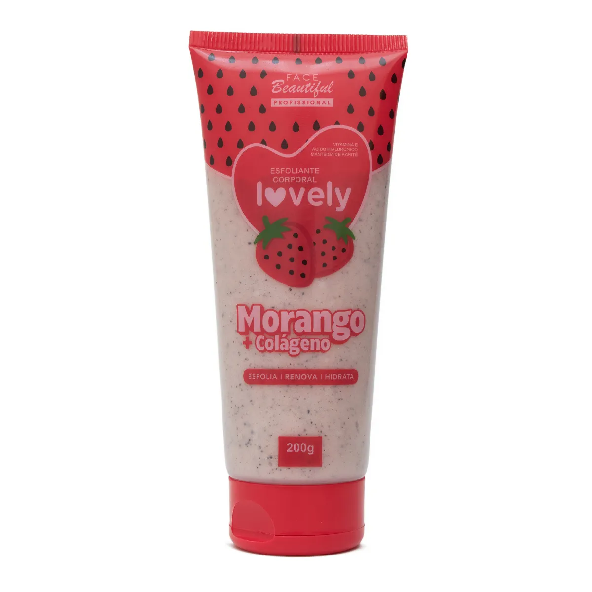 ESFOLIANTE + COLÁGENO DE MORANGO 200ML FACE BEAUTIFUL