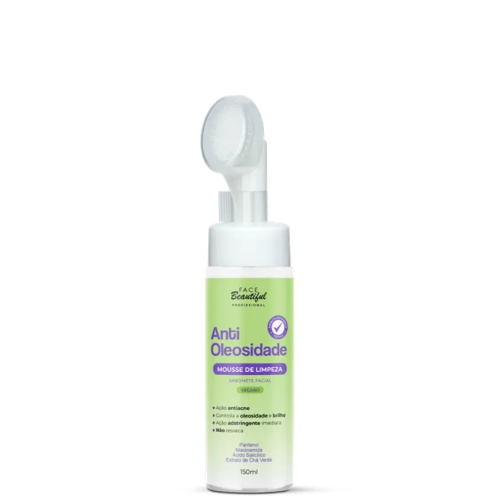 MOUSSE FACIAL ANTIOLEOSIDADE LOVELY FACE BEAUTIFUL