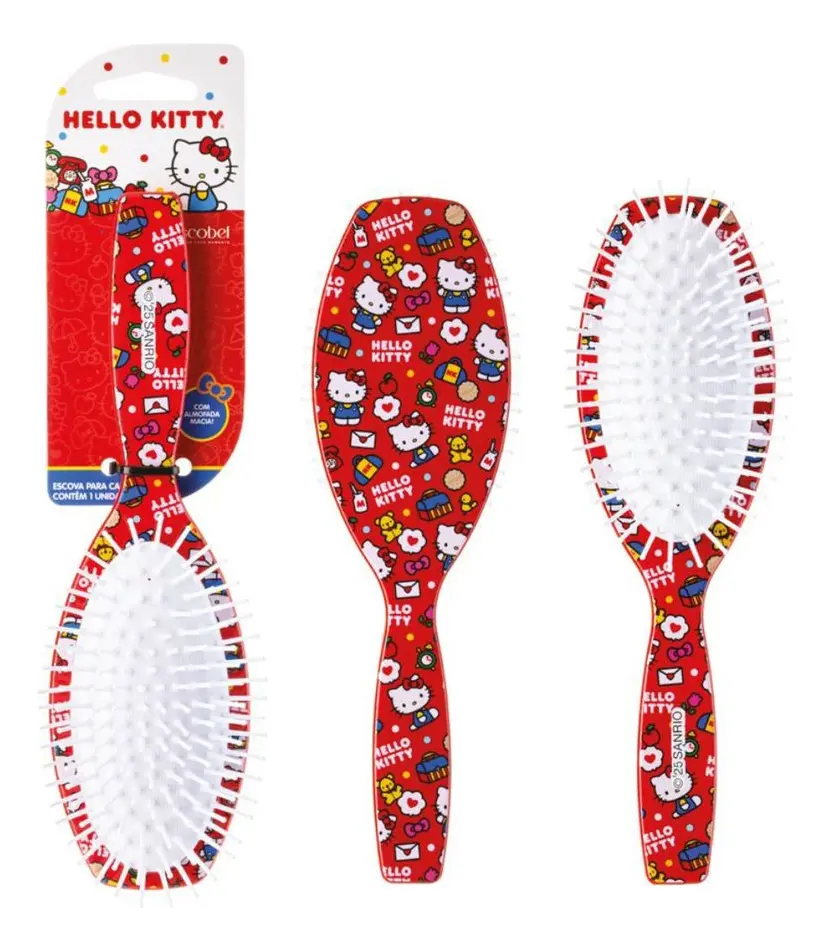 ESCOVA CABELO OVAL H KITTY ESCOBEL