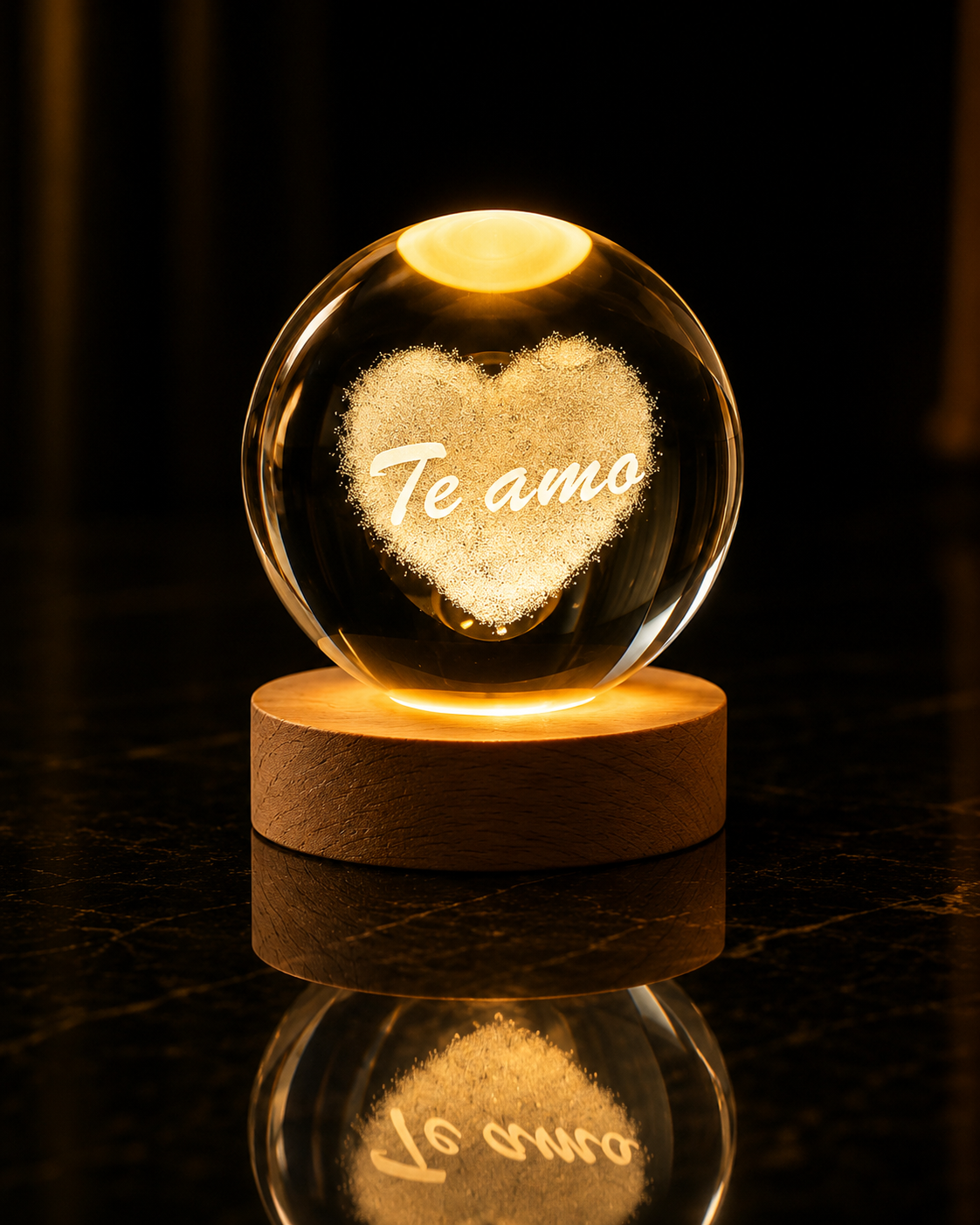 LUMINARIA GLOBO VIDRO GIRATÓRIA AMOR - Imagem 4