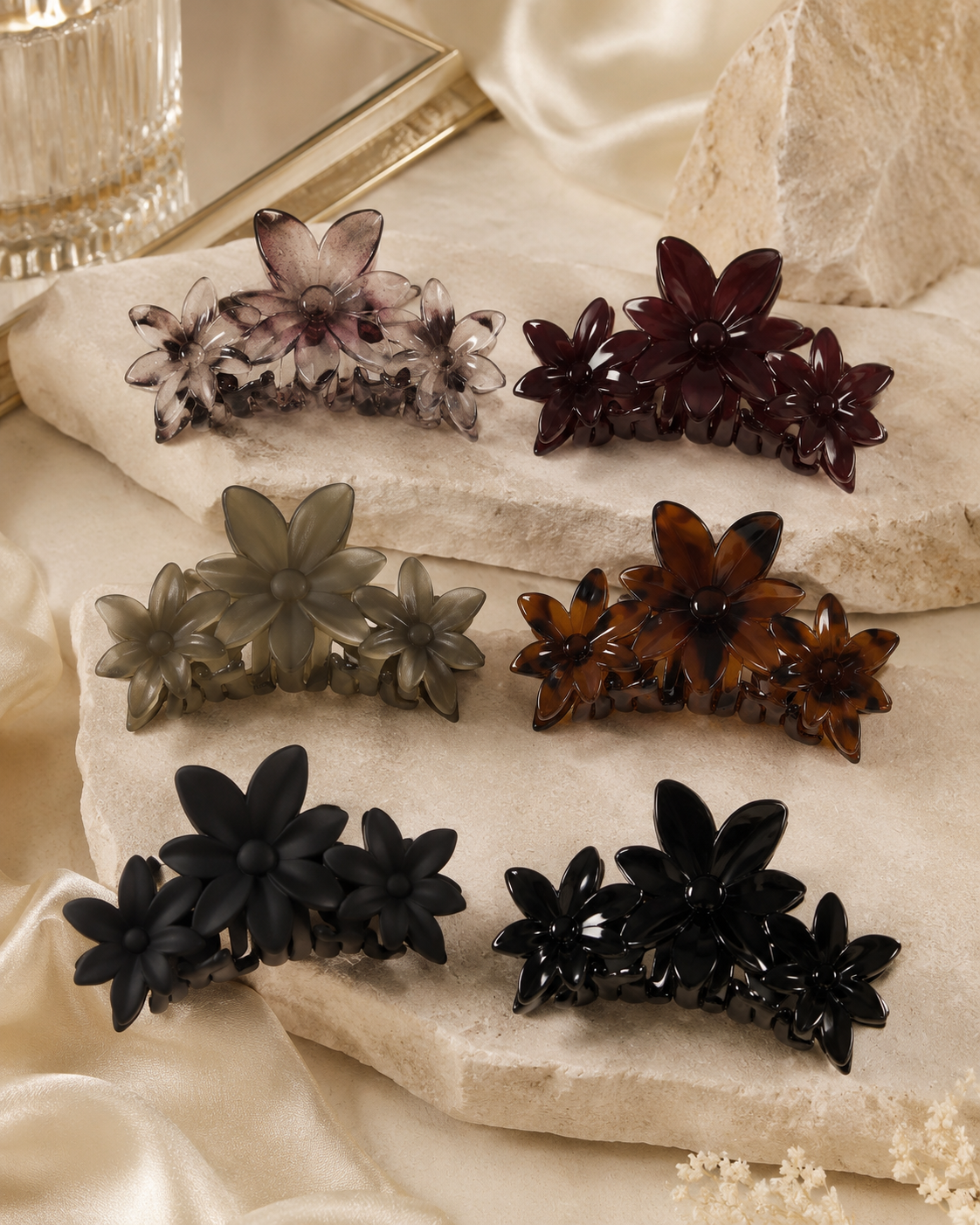 PRENDEDOR CABELO 3 FLORES