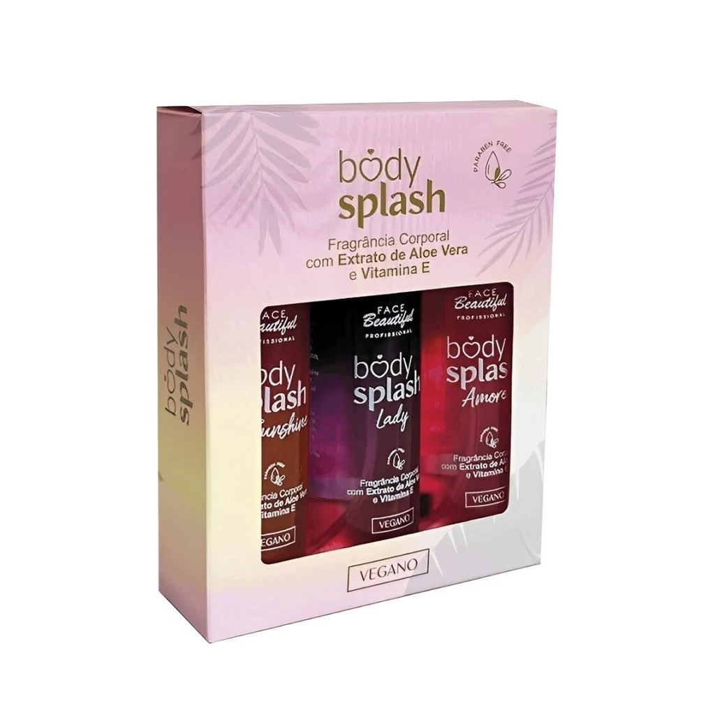 KIT C/3 BODY SPLASH SORTIDO 2 FACE BEAUTIFUL
