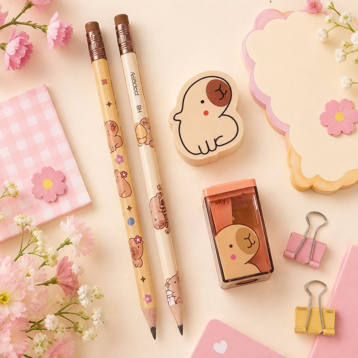 Kit Escolar Capivara 4 Peças Sky Paper