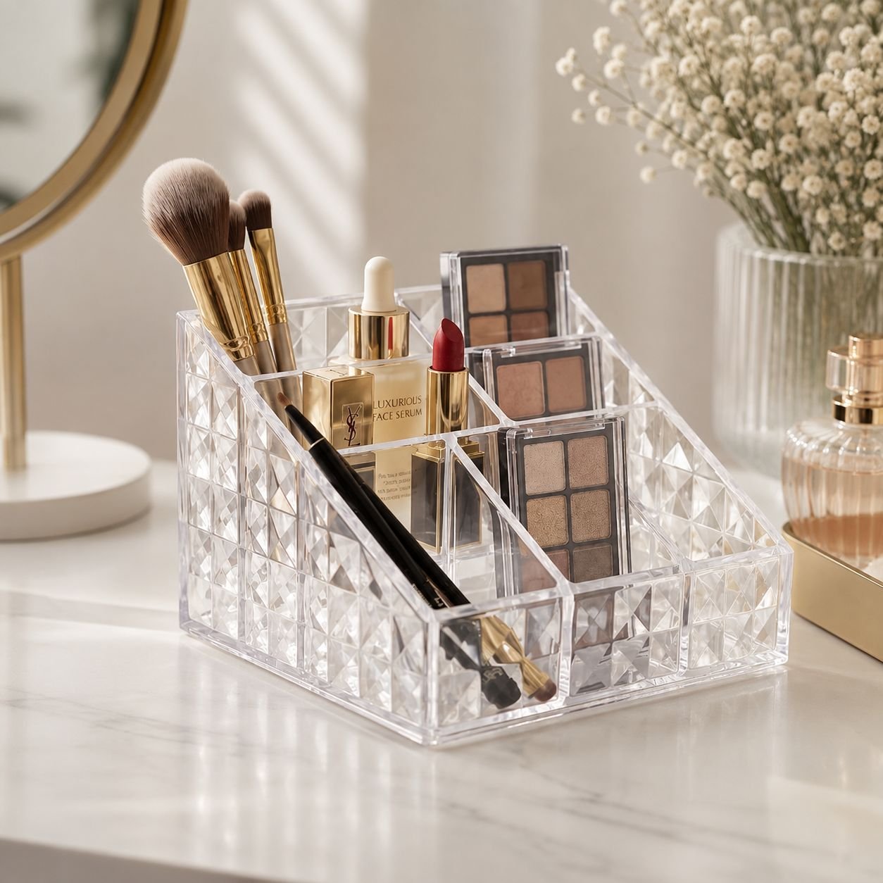 Organizador de Cosméticos com 7 Divisórias 15x12x10 - Imagem 4