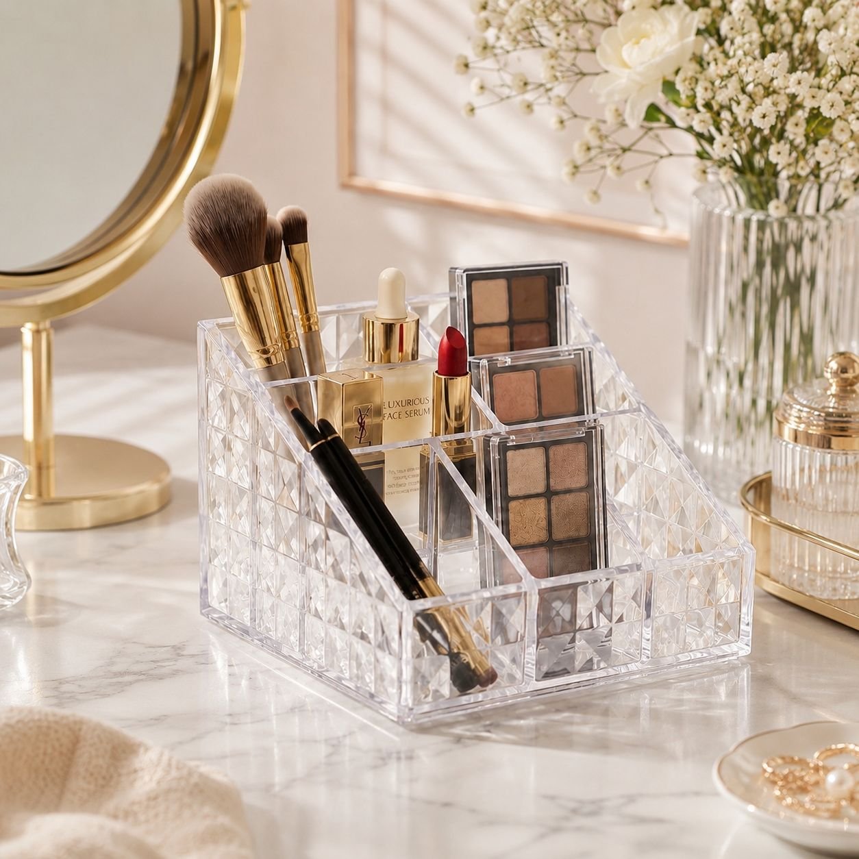 Organizador de Cosméticos com 7 Divisórias 15x12x10 - Imagem 5