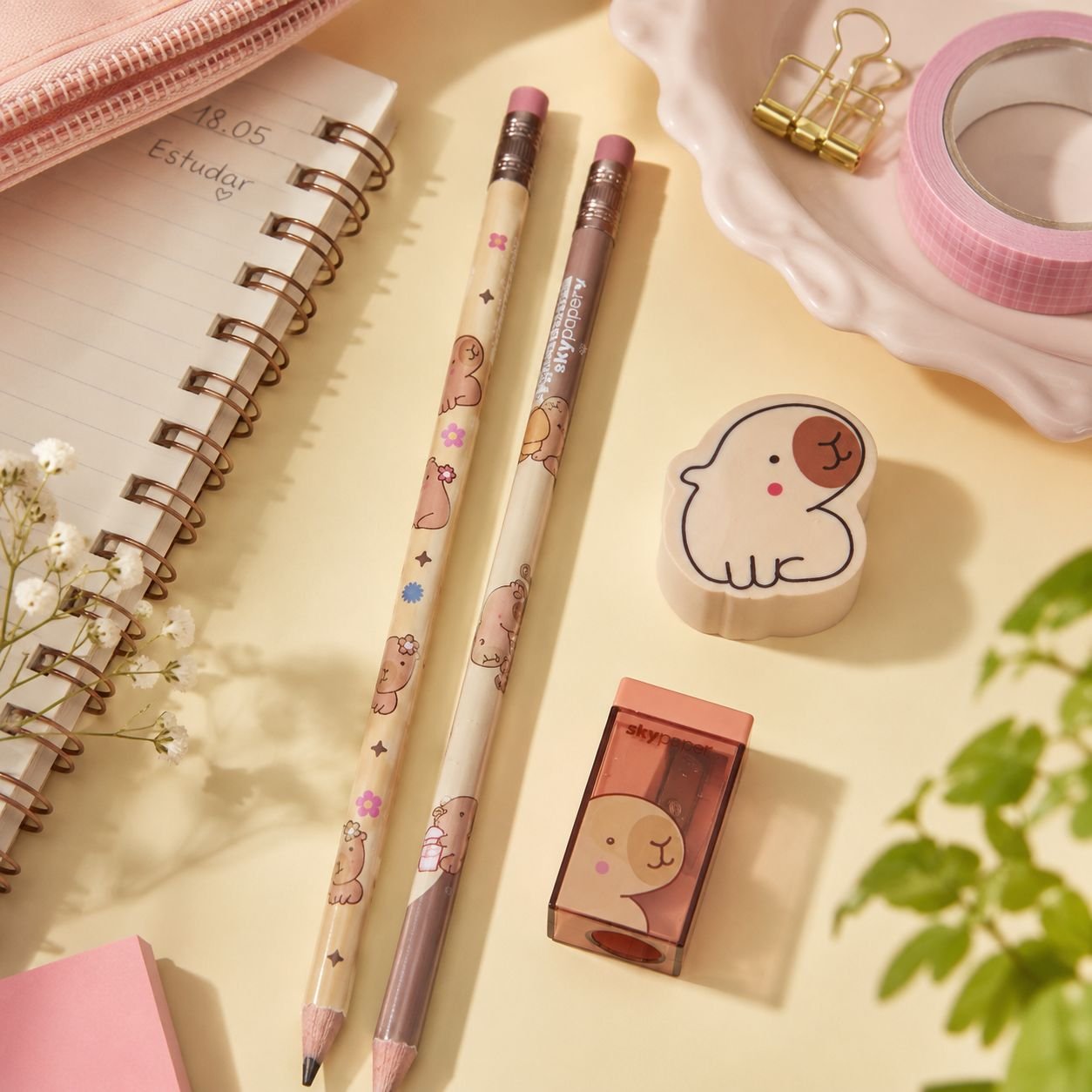 Kit Escolar Capivara 4 Peças Sky Paper - Imagem 4