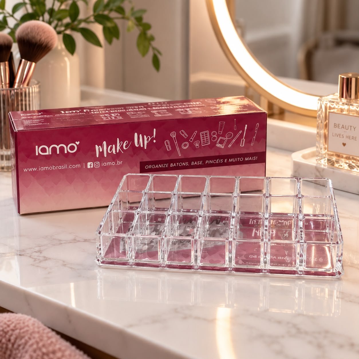 Organizador de Cosméticos com 24 Divisórias 22x9 Iamo - Imagem 3