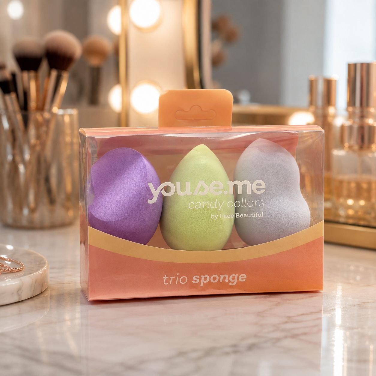 Kit 3 Esponjas para Maquiagem Candy Collors Youse.me Face Beautiful - Imagem 5
