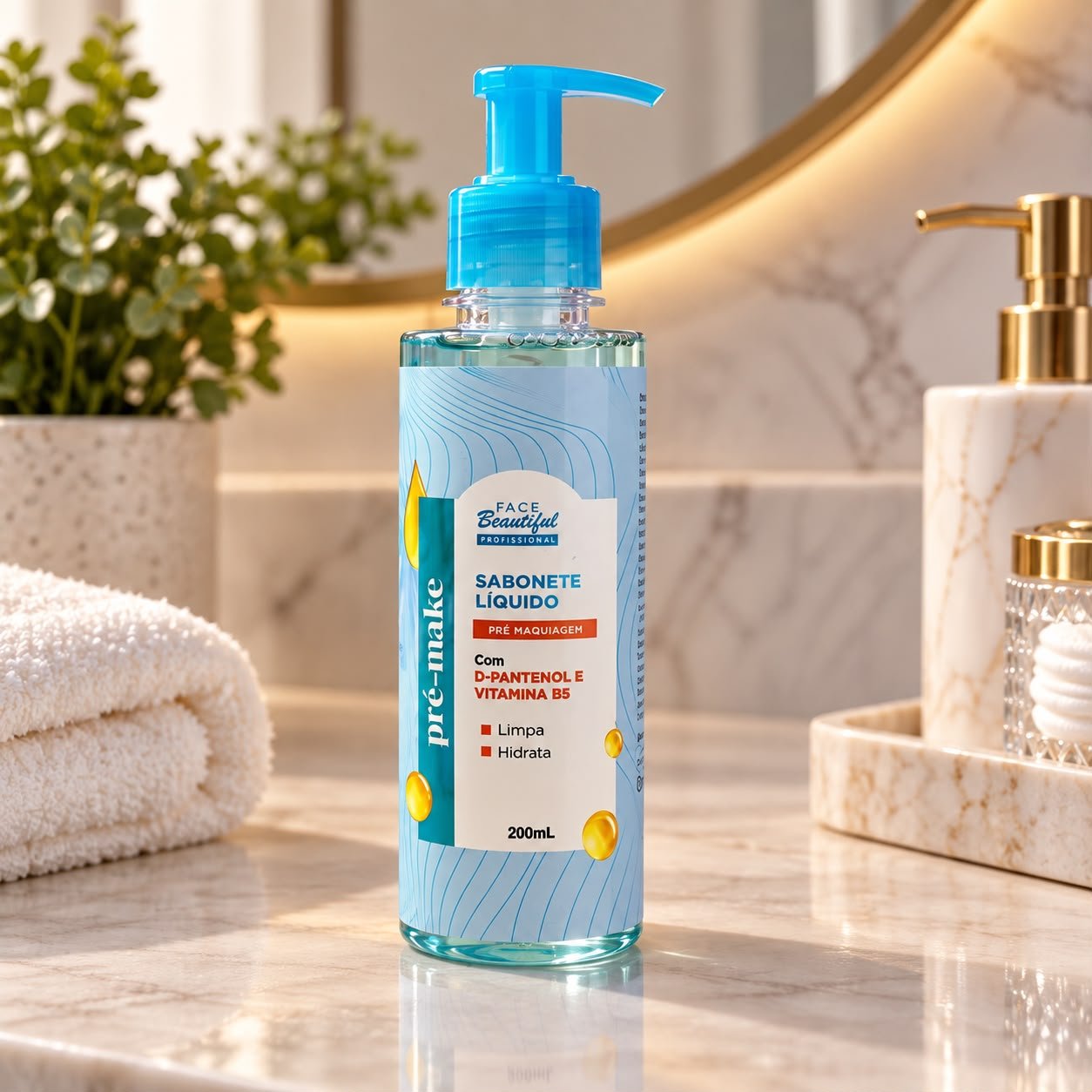 Sabonete Liquido Pré Make 200ml Face Beautiful - Imagem 4