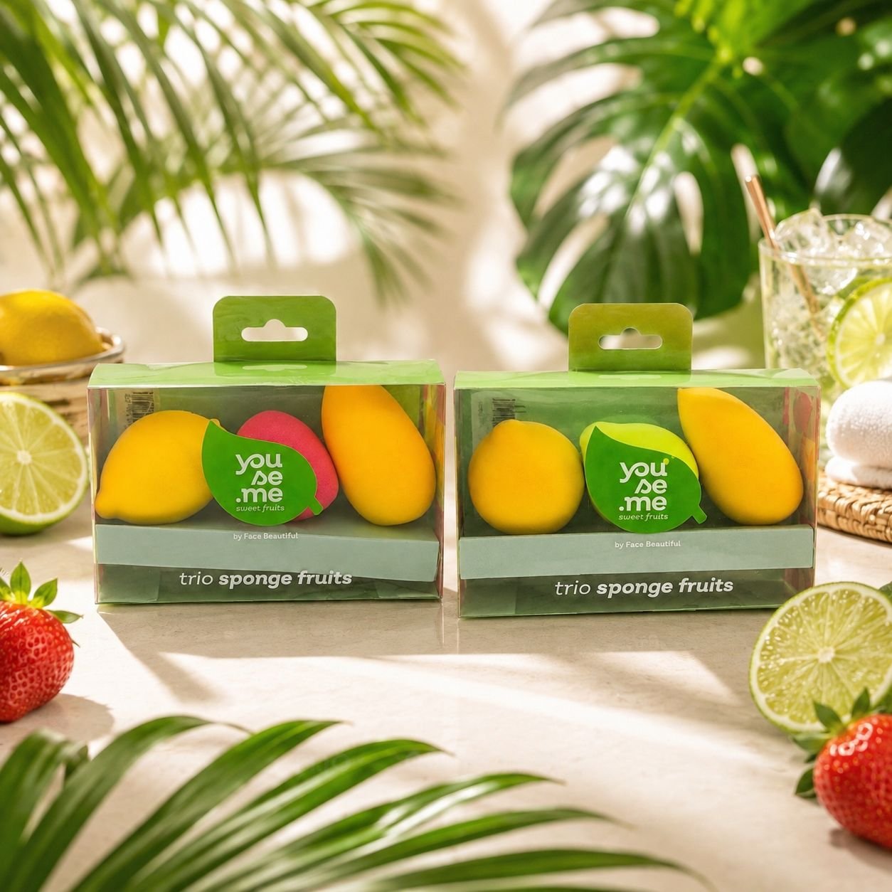 Trio de Esponjas de Maquiagem de Frutinhas Youse.me Face Beautiful