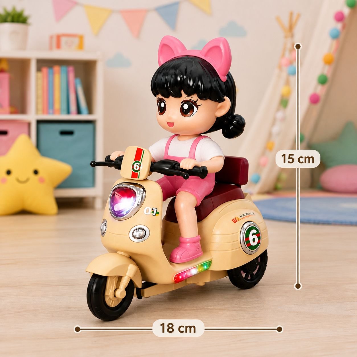 Moto Divertida Som Luz Ark Toys - Imagem 2