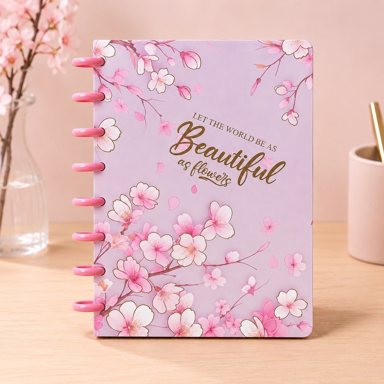 Caderno de Disco Flores A5 - 80F - Imagem 4
