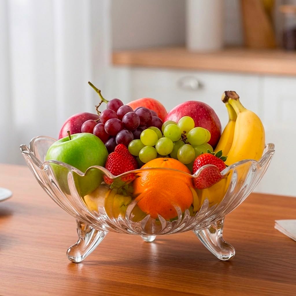 Fruteira de Vidro com Pé 800ml