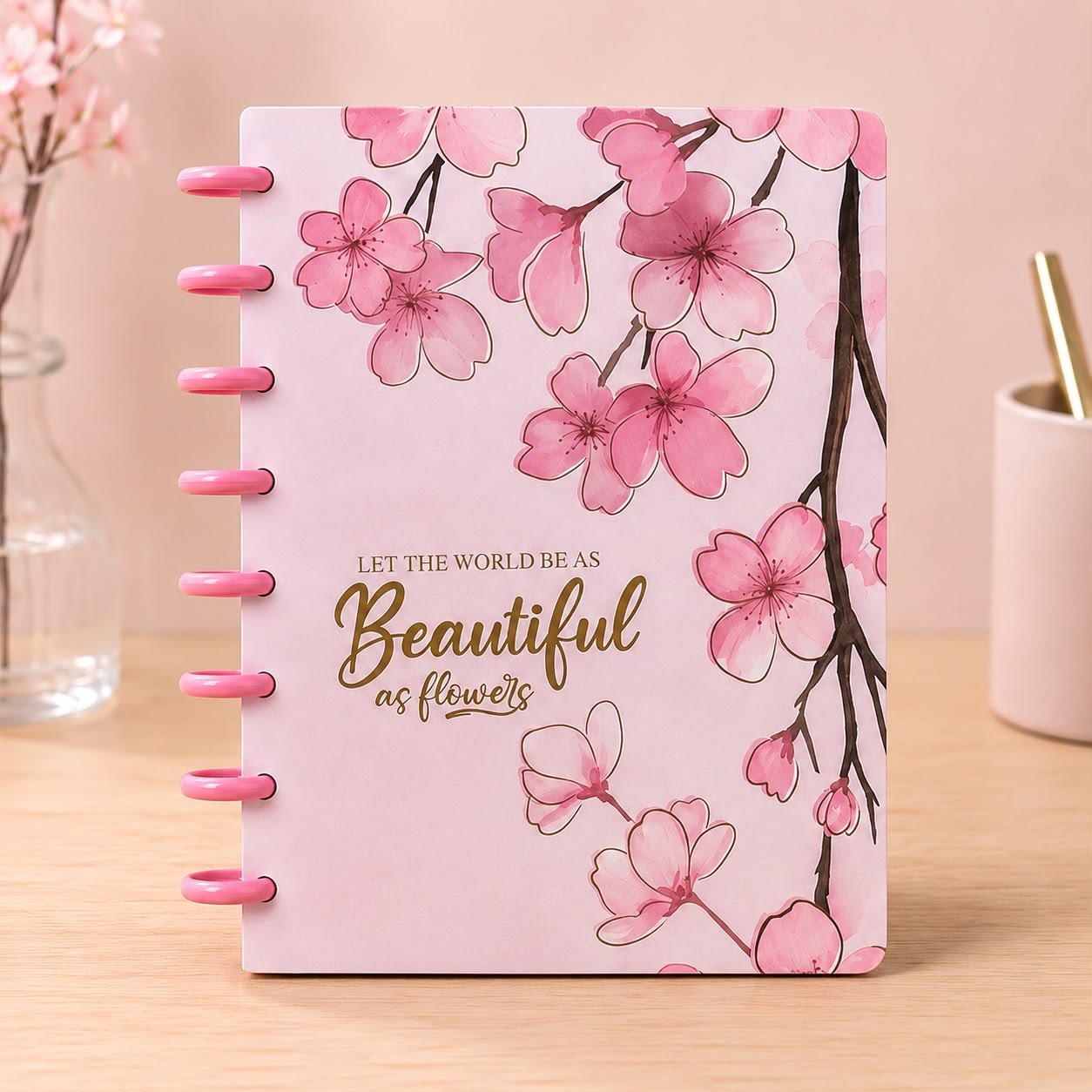 Caderno de Disco Flores A5 - 80F - Imagem 3