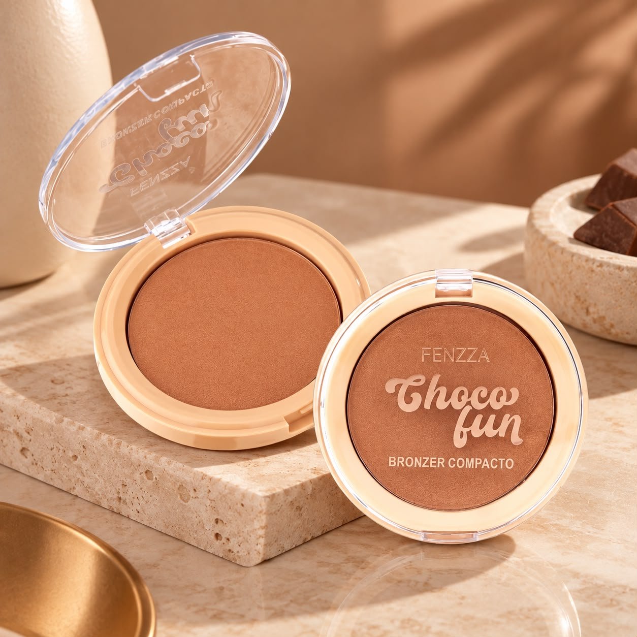 Bronzer Compacto Choco Fun Fenzza - Imagem 3
