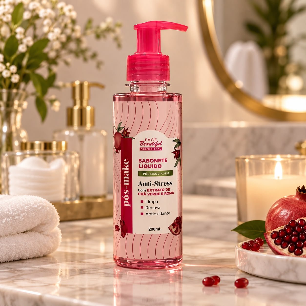 Sabonete Líquido Pós Make 200ml Face Beautiful - Imagem 5