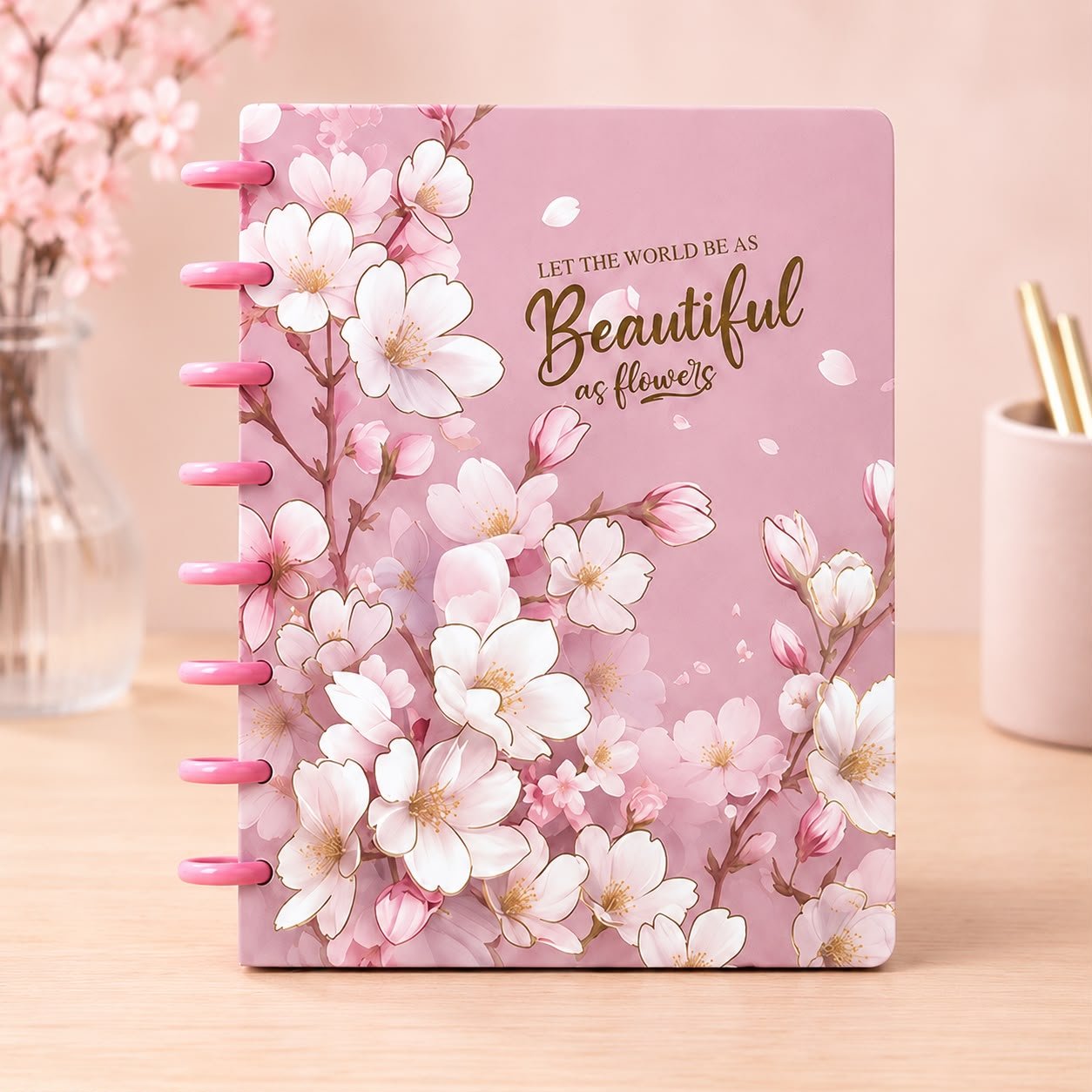 Caderno de Disco Flores A5 - 80F - Imagem 6