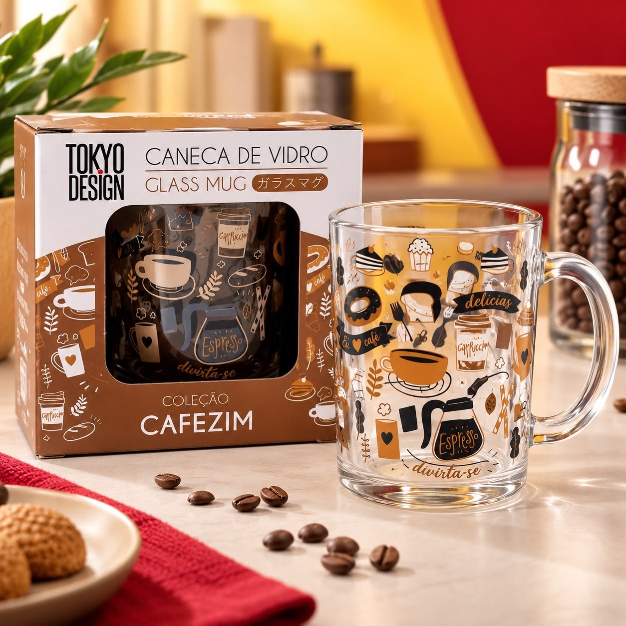 Caneca de Vidro 330ml Cafezinho - Imagem 3