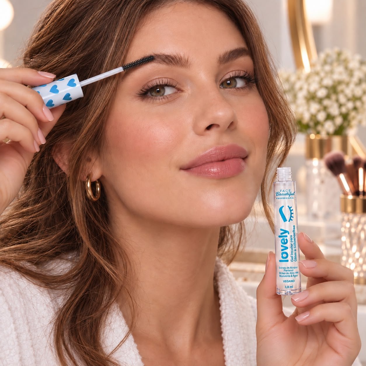 Gel Incolor para Cílios e Sobrancelhas Lovely Face Beautiful - Imagem 4