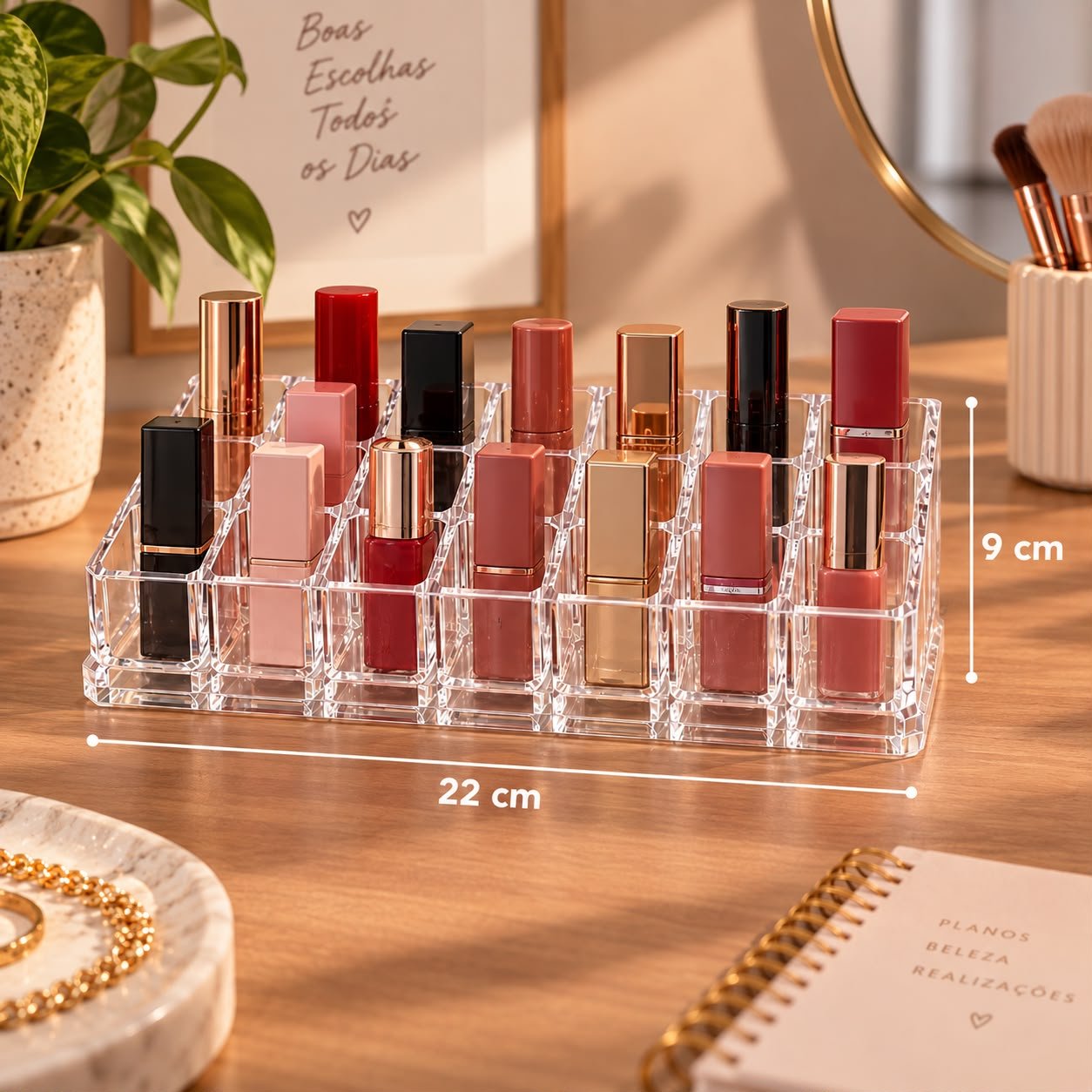 Organizador de Cosméticos com 24 Divisórias 22x9 Iamo - Imagem 2