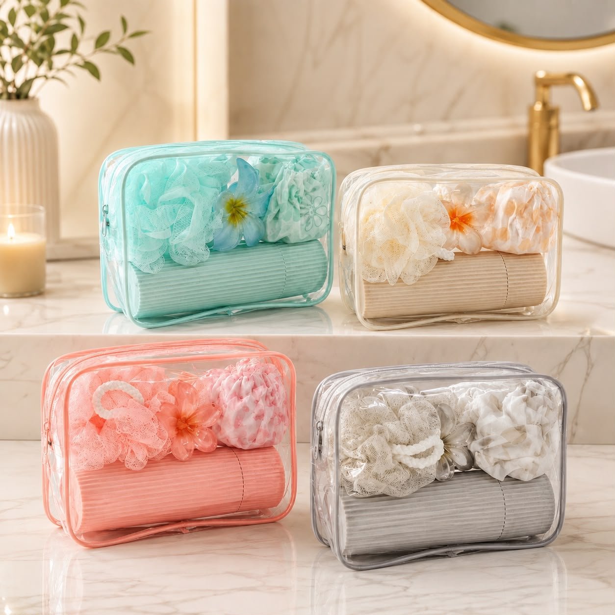 Kit Viagem Floral c/5 Peças