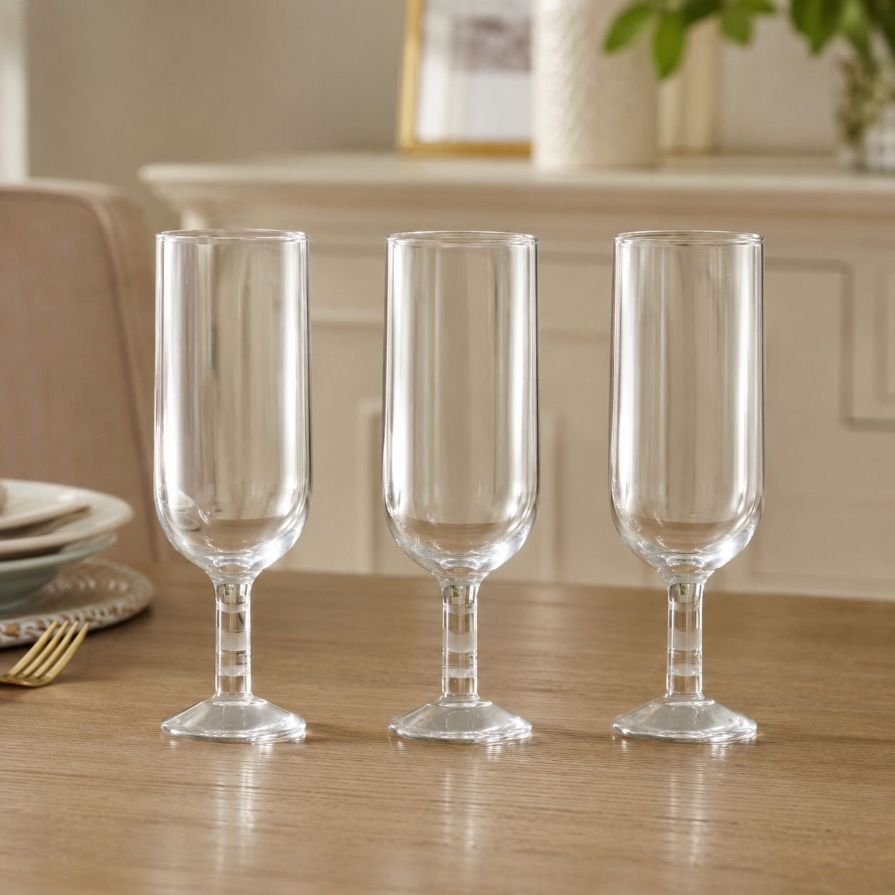 Conjunto de 3 Taças de Vidro 350ml Bier