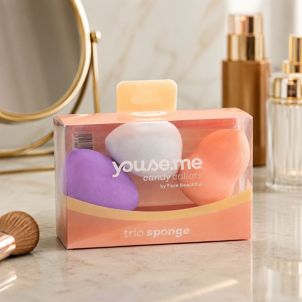 Kit 3 Esponjas para Maquiagem Candy Collors Youse.me Face Beautiful - Imagem 4