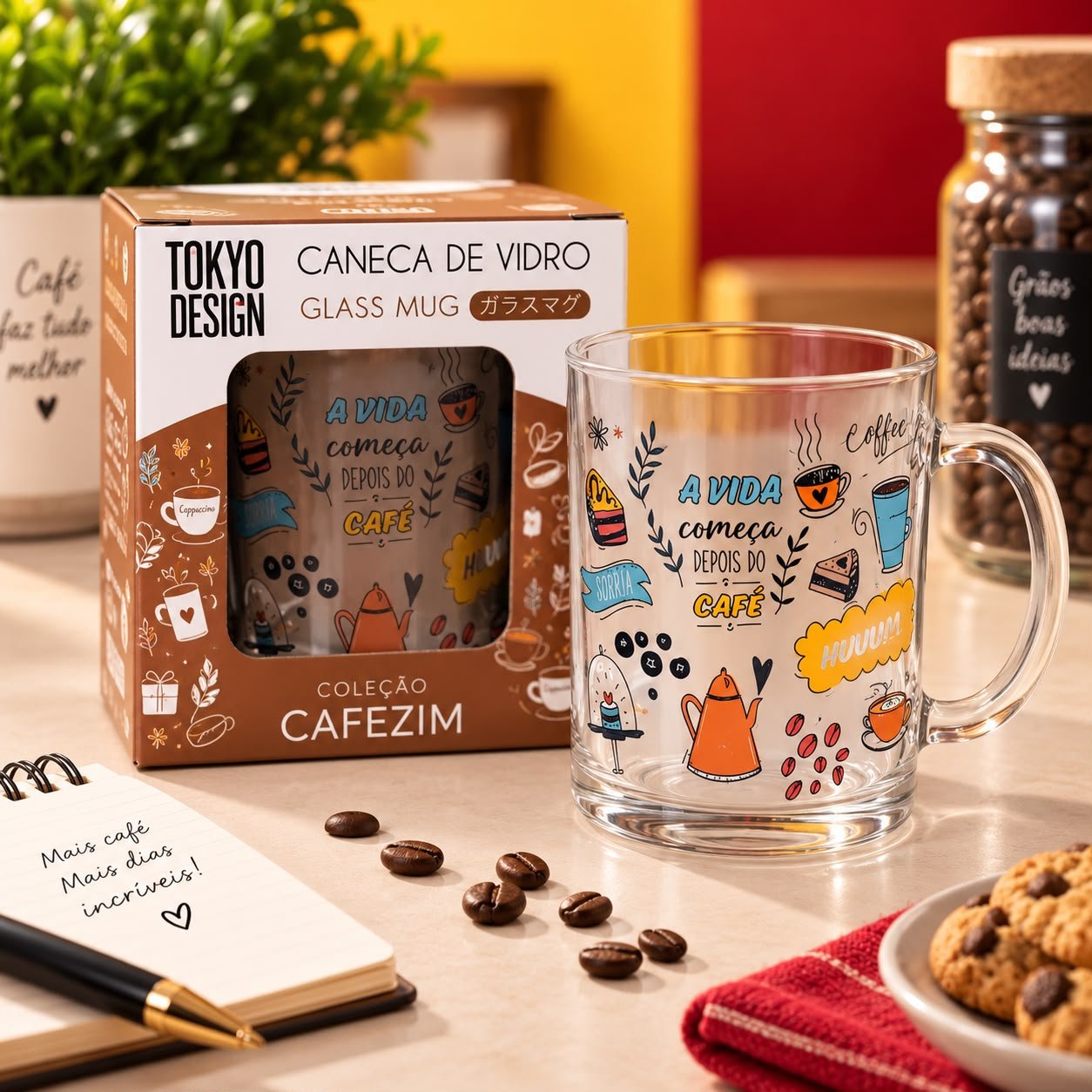 Caneca de Vidro 330ml Cafezinho - Imagem 4