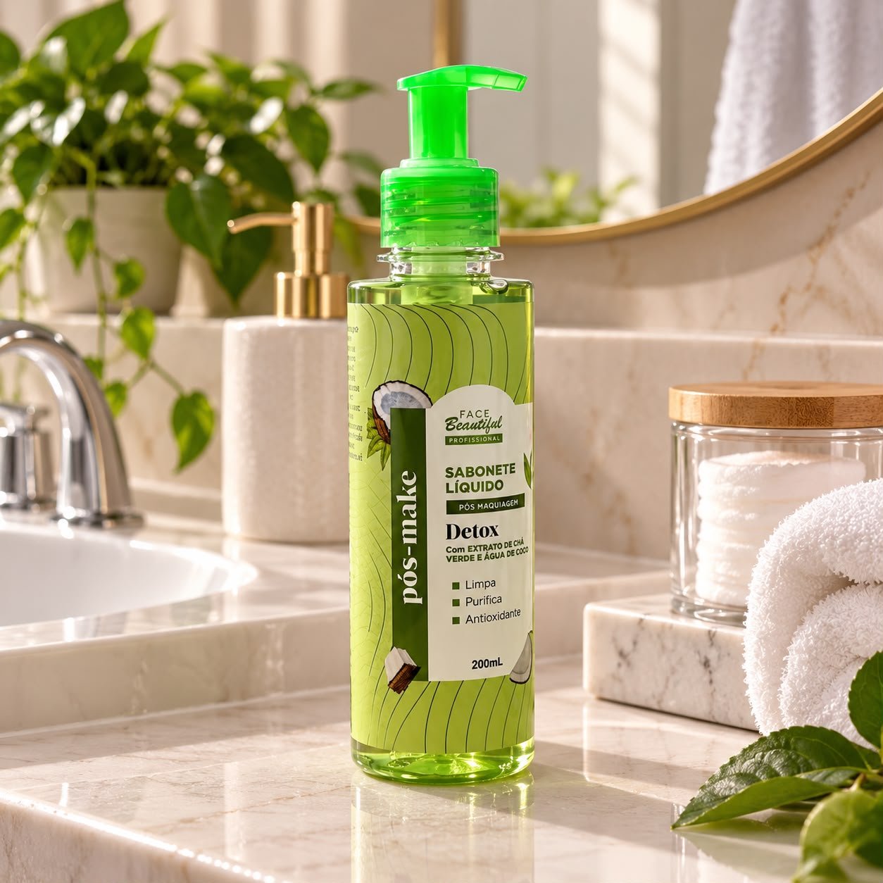 Sabonete Líquido Pós Make 200ml Face Beautiful - Imagem 3