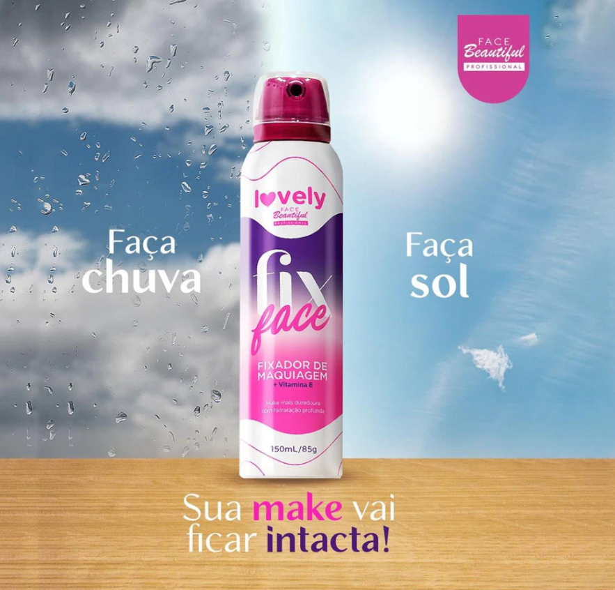 Fixador Spray de Maquiagem Lovely 150ml Face Beautiful - Imagem 3