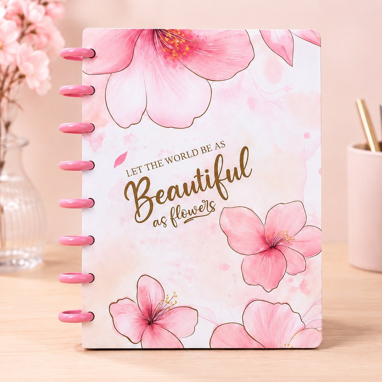 Caderno de Disco Flores A5 - 80F - Imagem 5